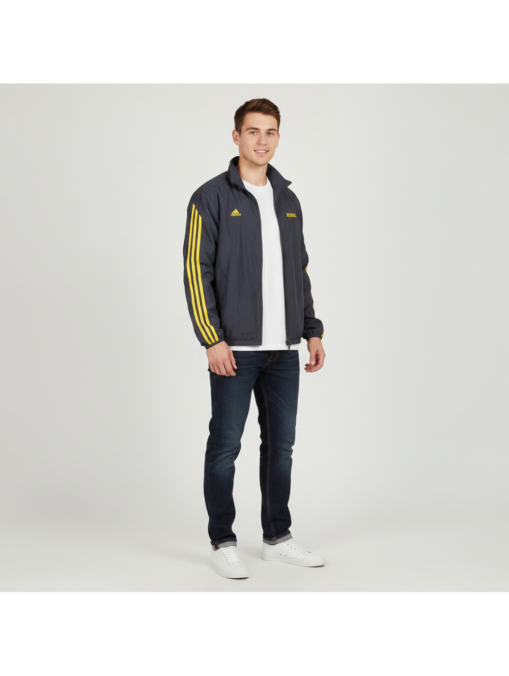 Adidas Michigan Wolverines Full Zip Track Jacket 2010s Era Sz L - Picture 2 of 8